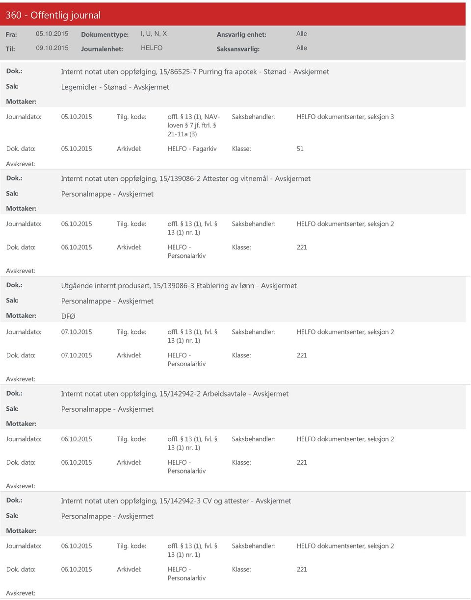 2015-221 Personalarkiv tgående internt produsert, 15/139086-3 Etablering av lønn - Personalmappe - DFØ dokumentsenter, seksjon 2 07.10.