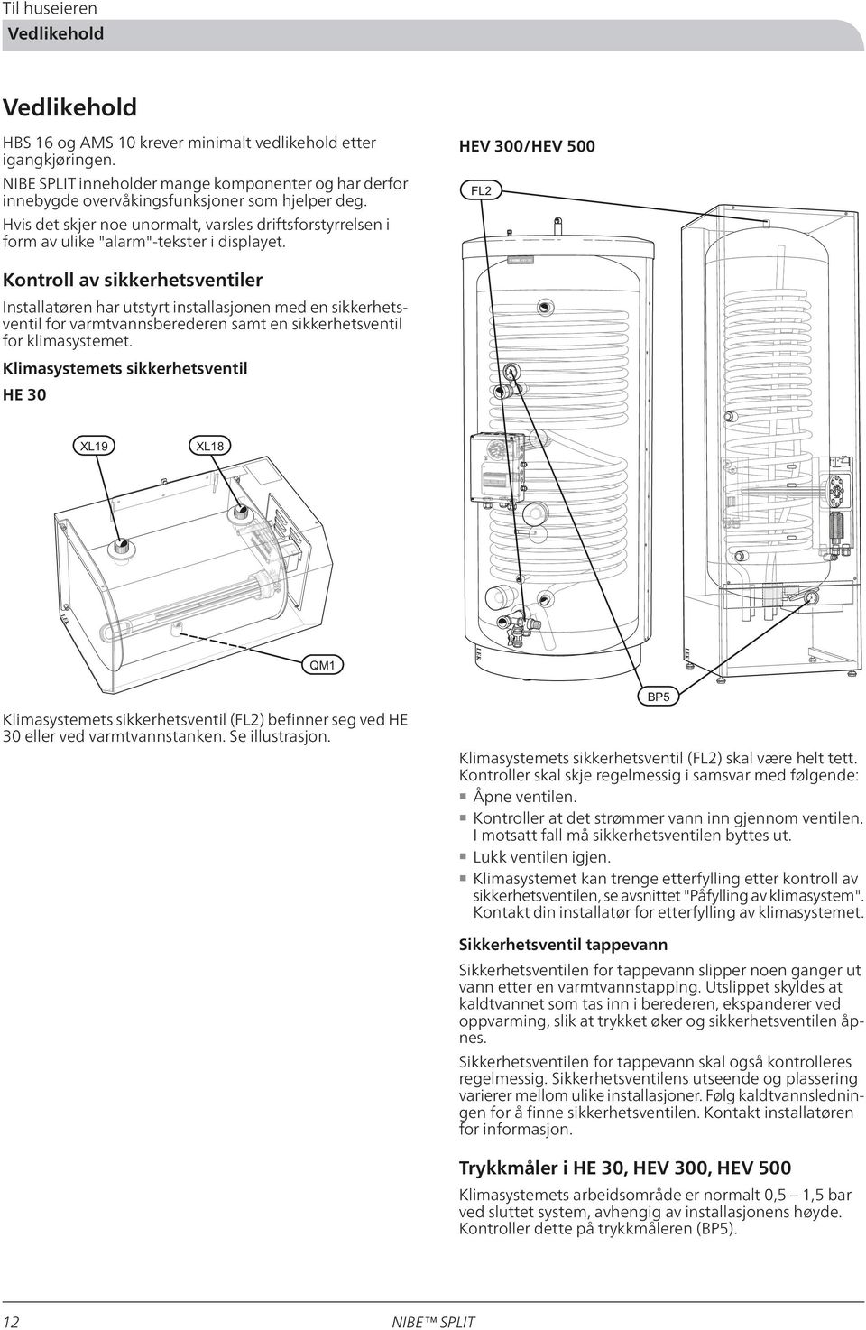 Hvis det skjer noe unormalt, varsles driftsforstyrrelsen i form av ulike "alarm"-tekster i displayet.