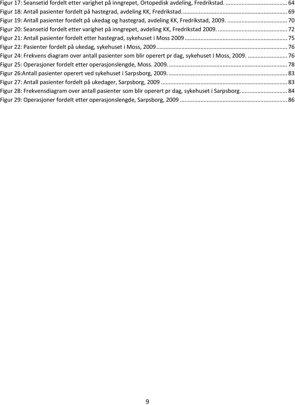 ... 72 Figur 21: Antall pasienter fordelt etter hastegrad, sykehuset i Moss 2009... 75 Figur 22: Pasienter fordelt på ukedag, sykehuset i Moss, 2009.