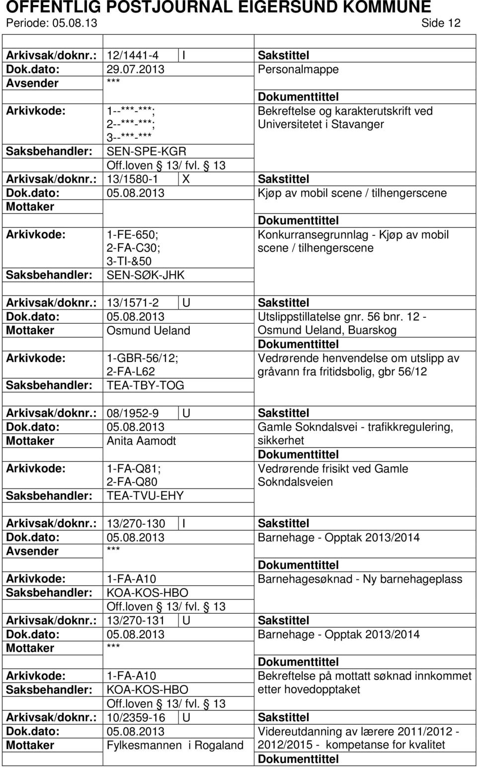 : 13/1571-2 U Sakstittel Utslippstillatelse gnr. 56 bnr.