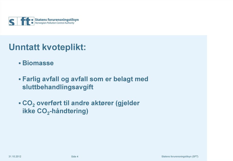 sluttbehandlingsavgift CO 2 overført til