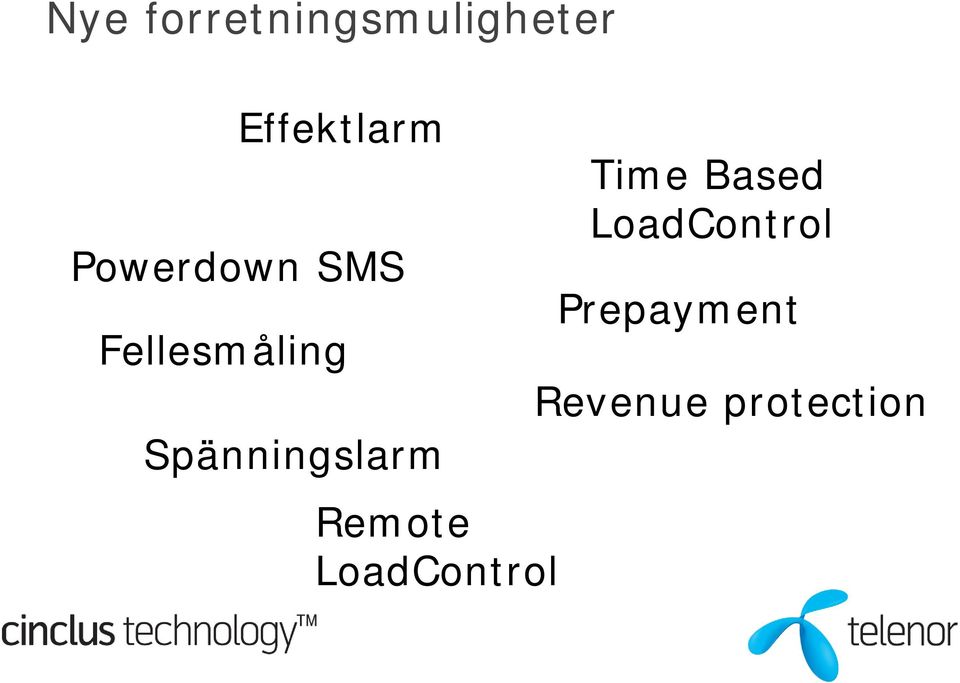 Spänningslarm Remote LoadControl Time