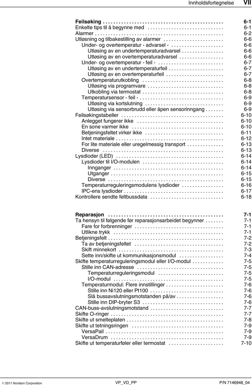 .. 6 7 Utløsing av en overtemperaturfeil... 6 7 Overtemperaturutkobling... 6 8 Utløsing via programvare... 6 8 Utkobling via termostat... 6 8 Temperatursensor - feil -... 6 9 Utløsing via kortslutning.