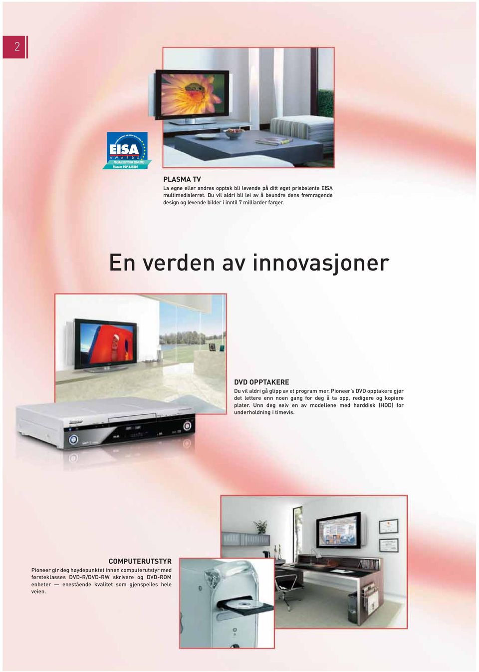 En verden av innovasjoner DVD OPPTAKERE Du vil aldri gå glipp av et program mer.