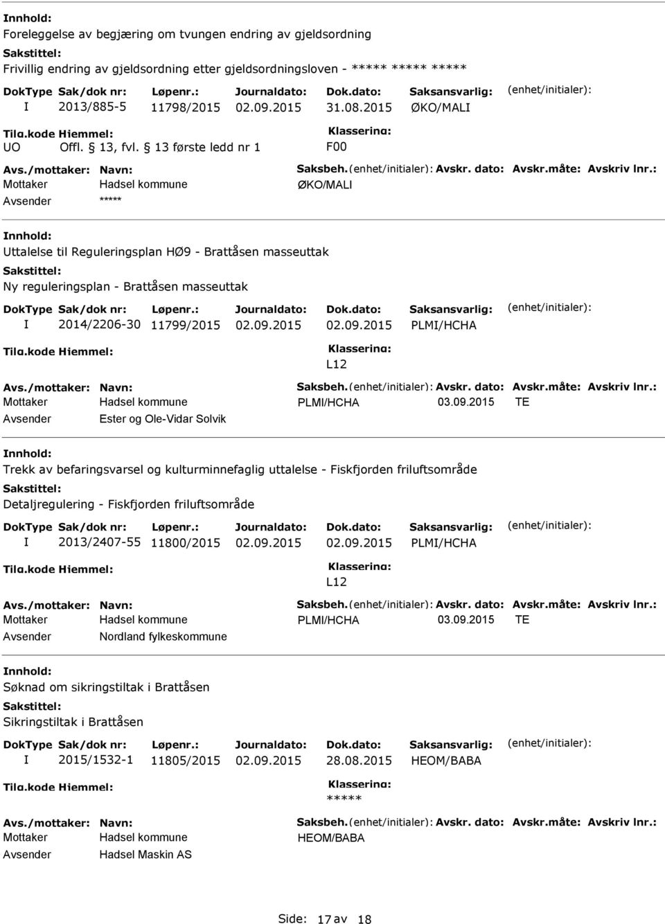 2015 TE Ester og Ole-Vidar Solvik Trekk av befaringsvarsel og kulturminnefaglig uttalelse - Fiskfjorden friluftsområde Detaljregulering - Fiskfjorden friluftsområde 2013/2407-55 11800/2015