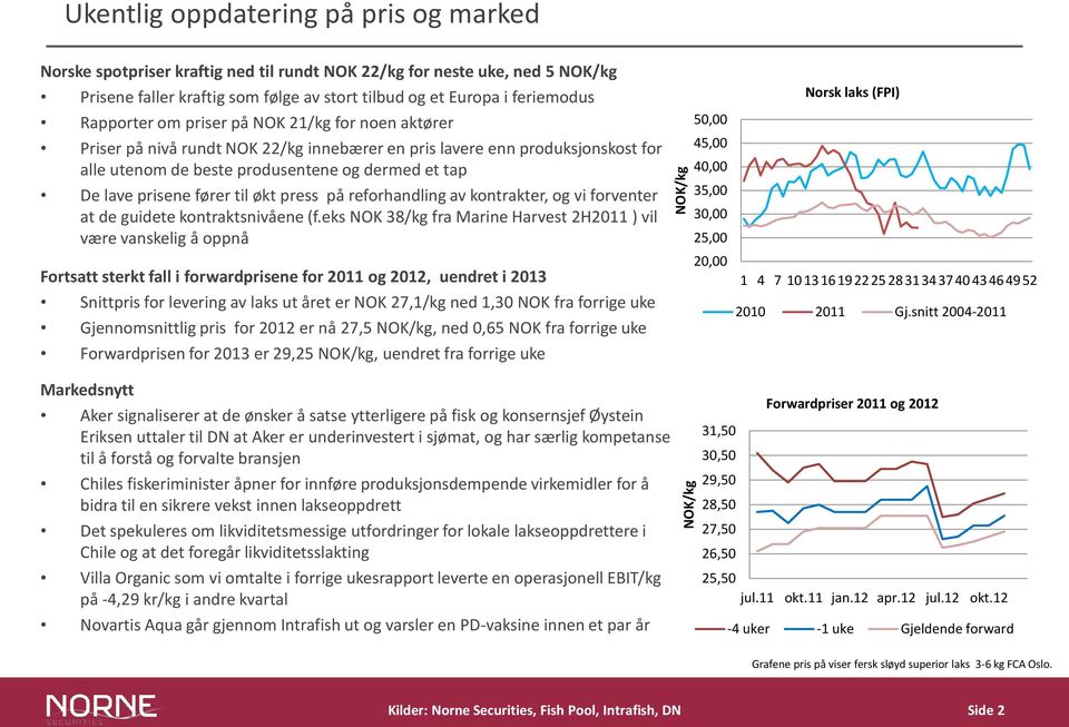 prisene fører til økt press på reforhandling av kontrakter, og vi forventer at de guidete kontraktsnivåene (f.