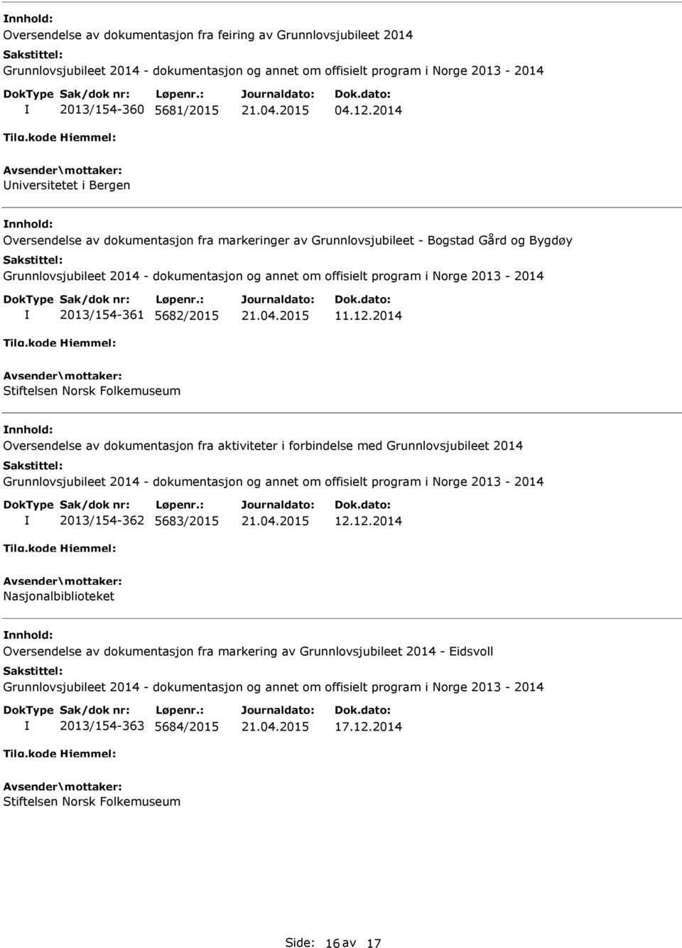 Norge 2013-2014 2013/154-361 5682/2015 11.12.