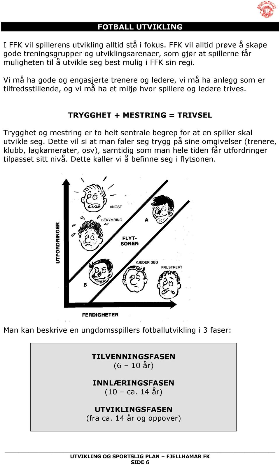 Vi må ha gode og engasjerte trenere og ledere, vi må ha anlegg som er tilfredsstillende, og vi må ha et miljø hvor spillere og ledere trives.