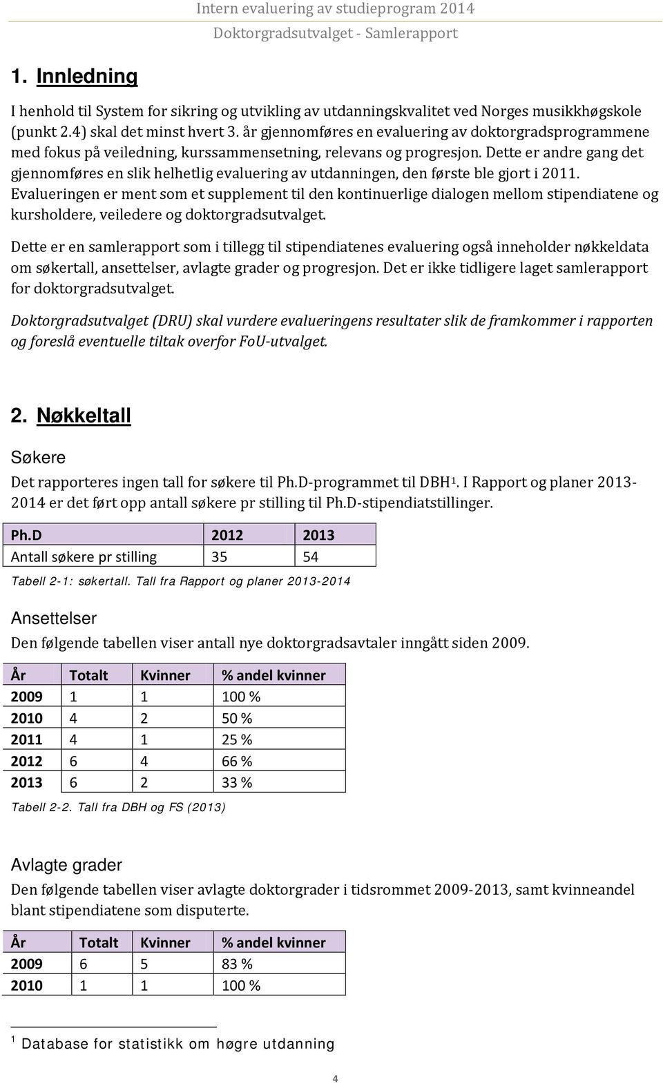 Dette er andre gang det gjennomføres en slik helhetlig evaluering av utdanningen, den første ble gjort i 2011.