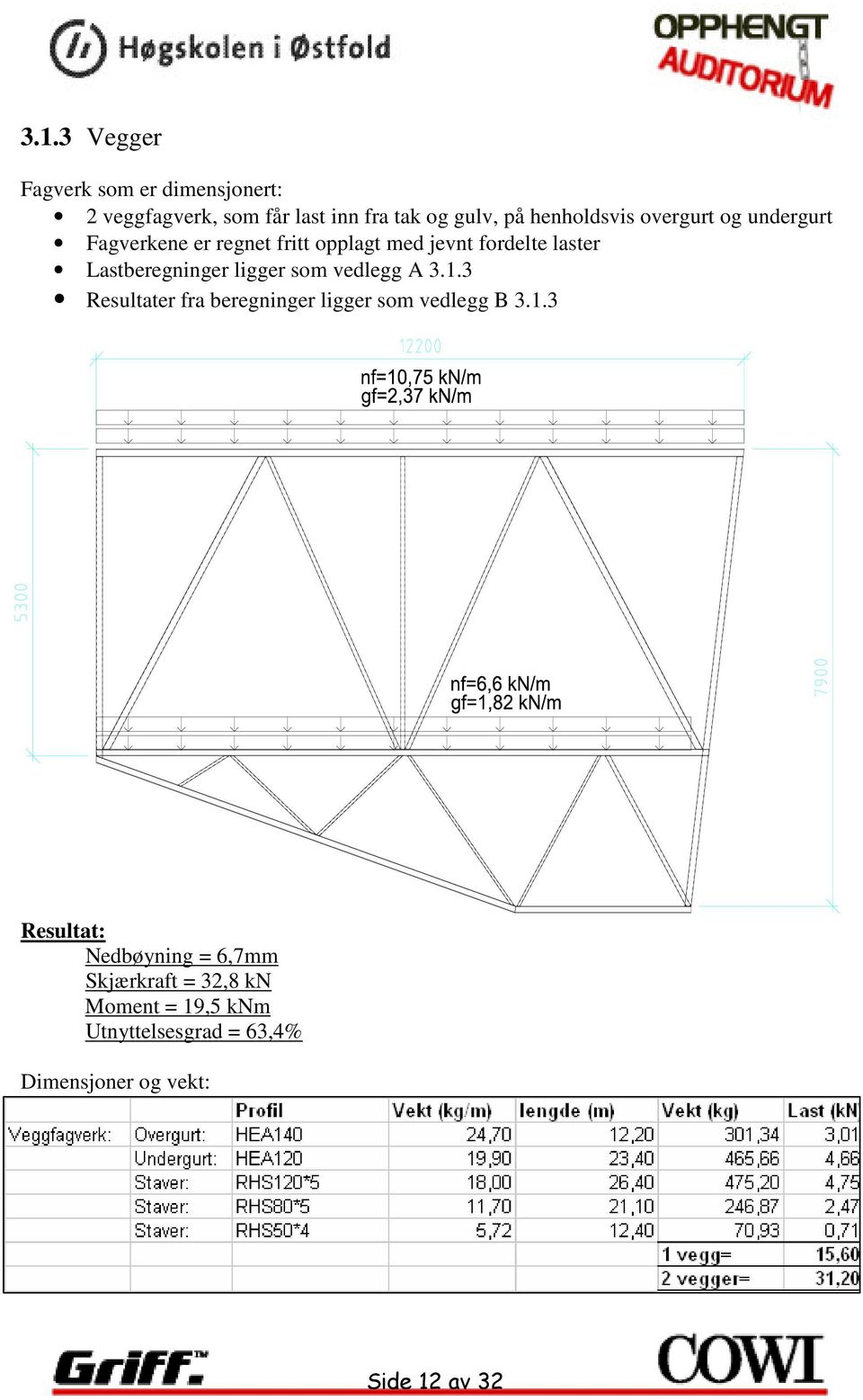 Lastberegninger ligger som vedlegg A 3.1.