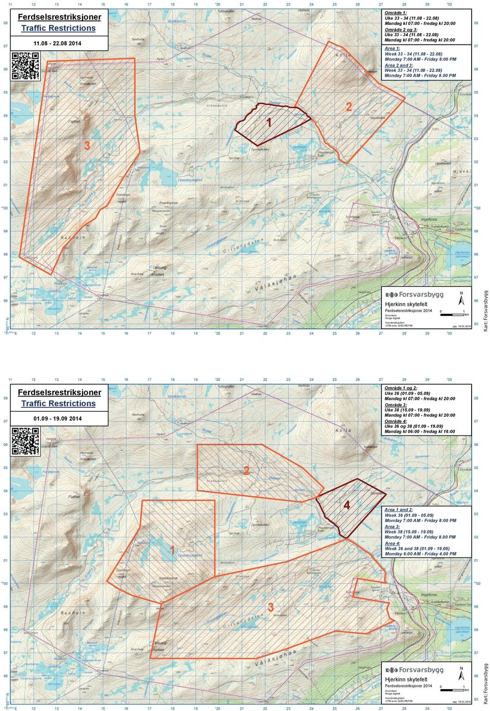 PM 0 0 04 04 3 03 03 02 02 1 2 01 01 69 69 99 99 98 98 97 97 96 96 Hjerkinn skytefelt ± Ferdselsrestriksjoner 0 1 Grunnkart: km Norge digitalt 68 9 0m. N 11 0m. E 69 68 9 0m. N 11 11 0m.