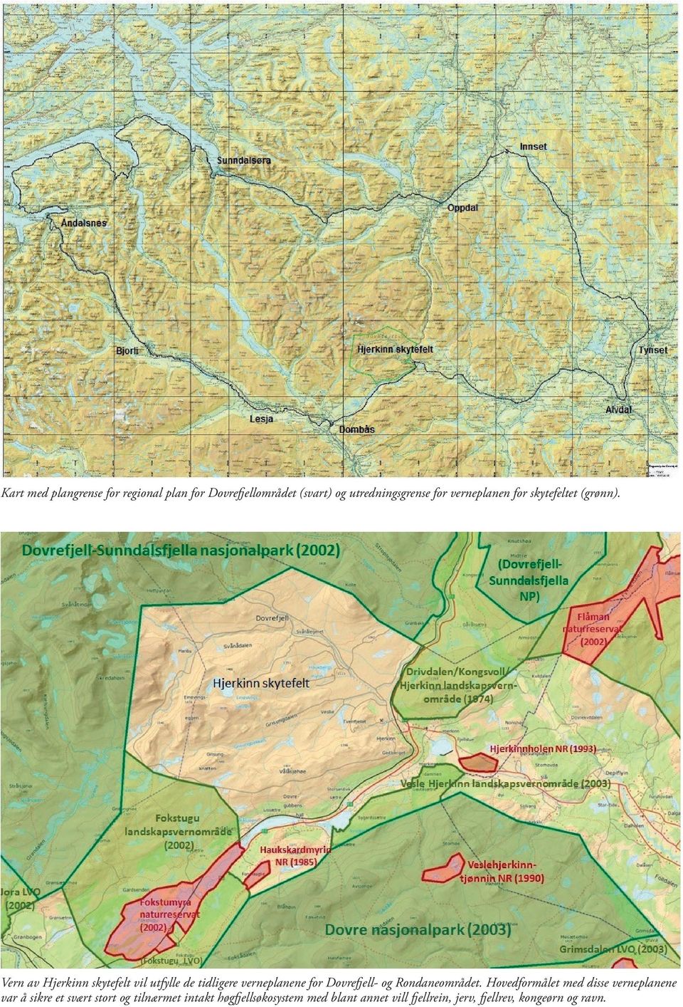 Vern av Hjerkinn skytefelt vil utfylle de tidligere verneplanene for Dovrefjell- og Rondaneområdet.