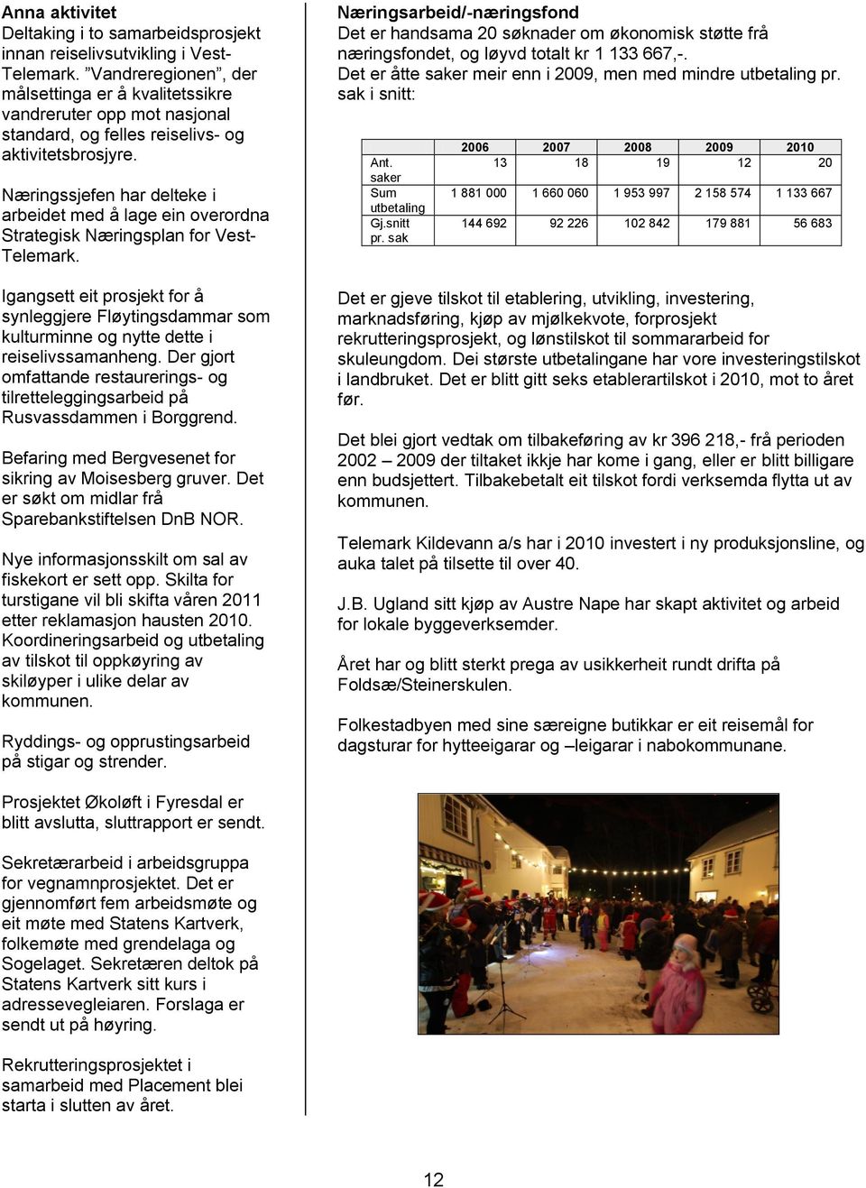 Næringssjefen har delteke i arbeidet med å lage ein overordna Strategisk Næringsplan for Vest- Telemark.