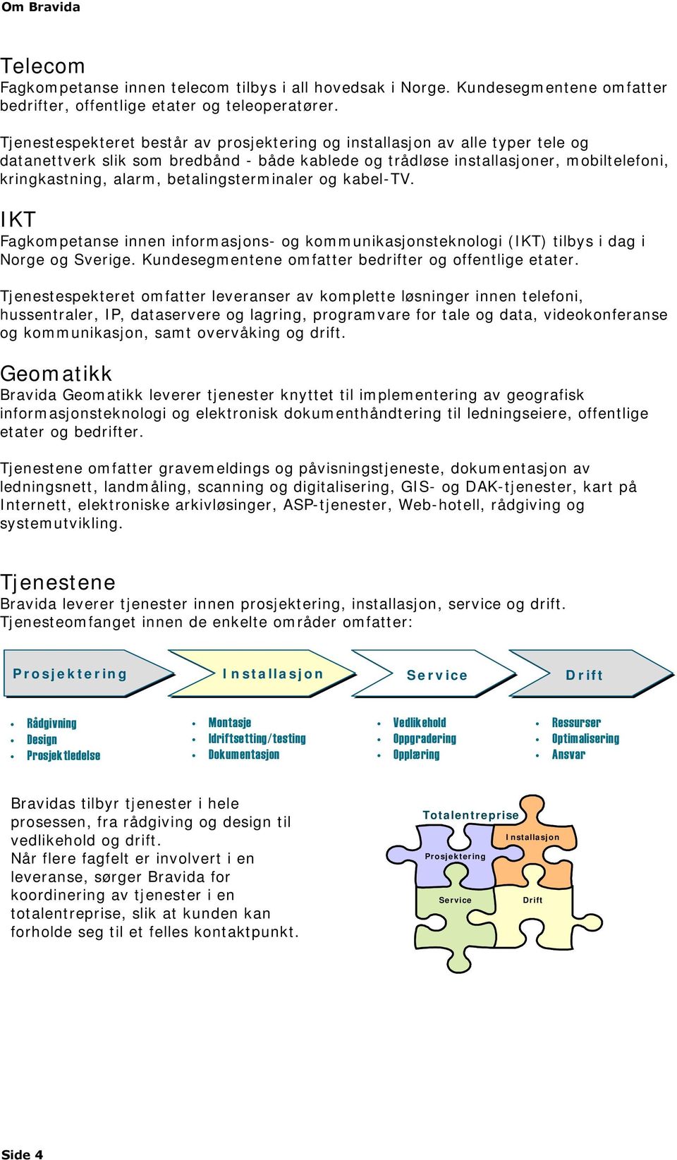 betalingsterminaler og kabel-tv. IKT Fagkompetanse innen informasjons- og kommunikasjonsteknologi (IKT) tilbys i dag i Norge og Sverige. Kundesegmentene omfatter bedrifter og offentlige etater.