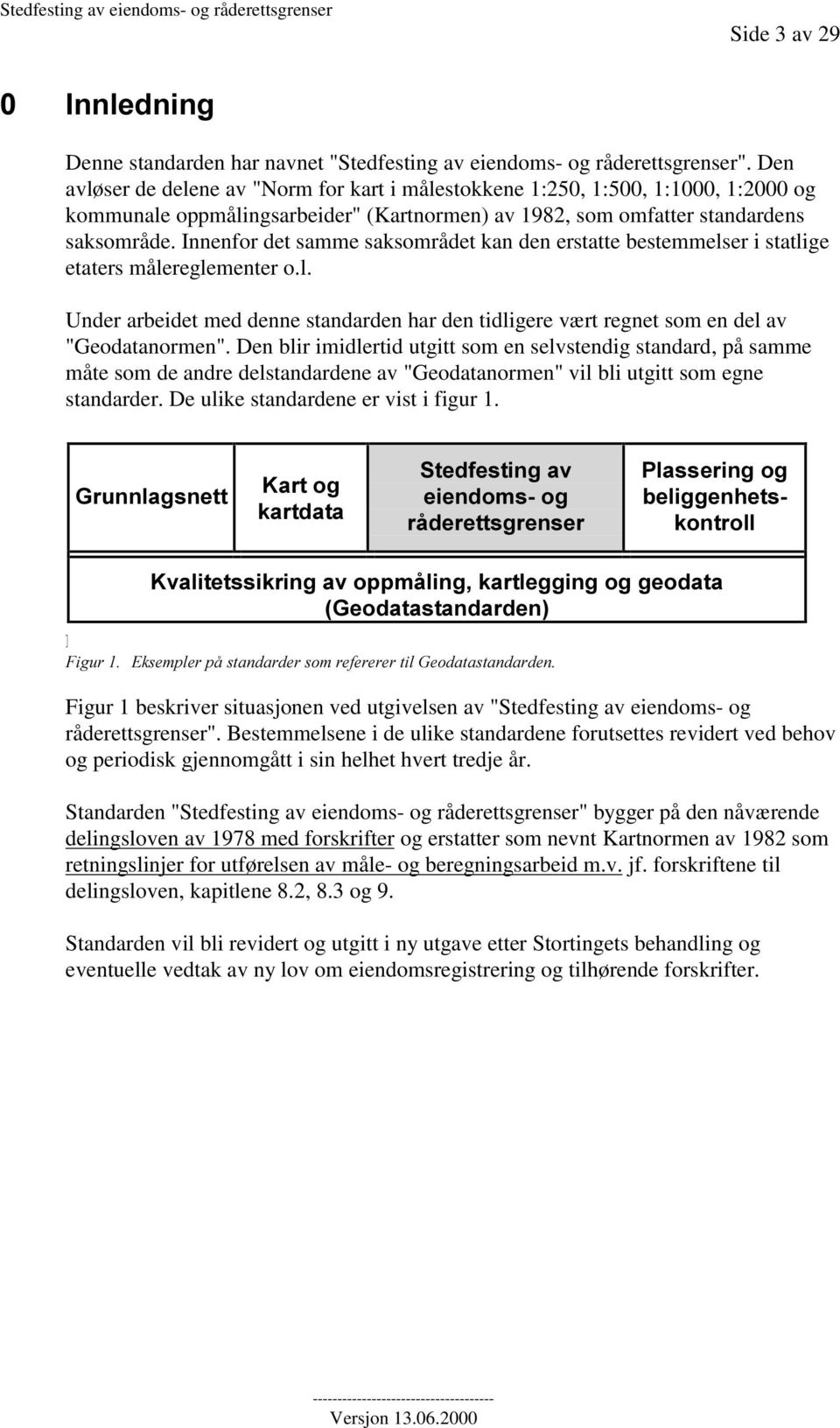 Innenfor det samme saksområdet kan den erstatte bestemmelser i statlige etaters målereglementer o.l. Under arbeidet med denne standarden har den tidligere vært regnet som en del av "Geodatanormen".