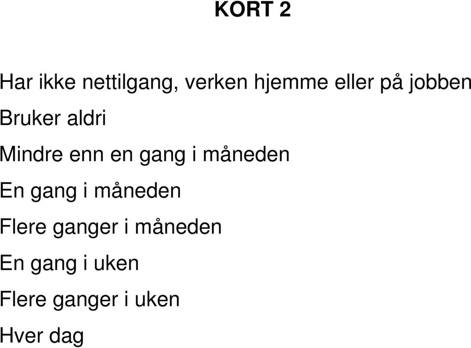 gang i måneden En gang i måneden Flere ganger