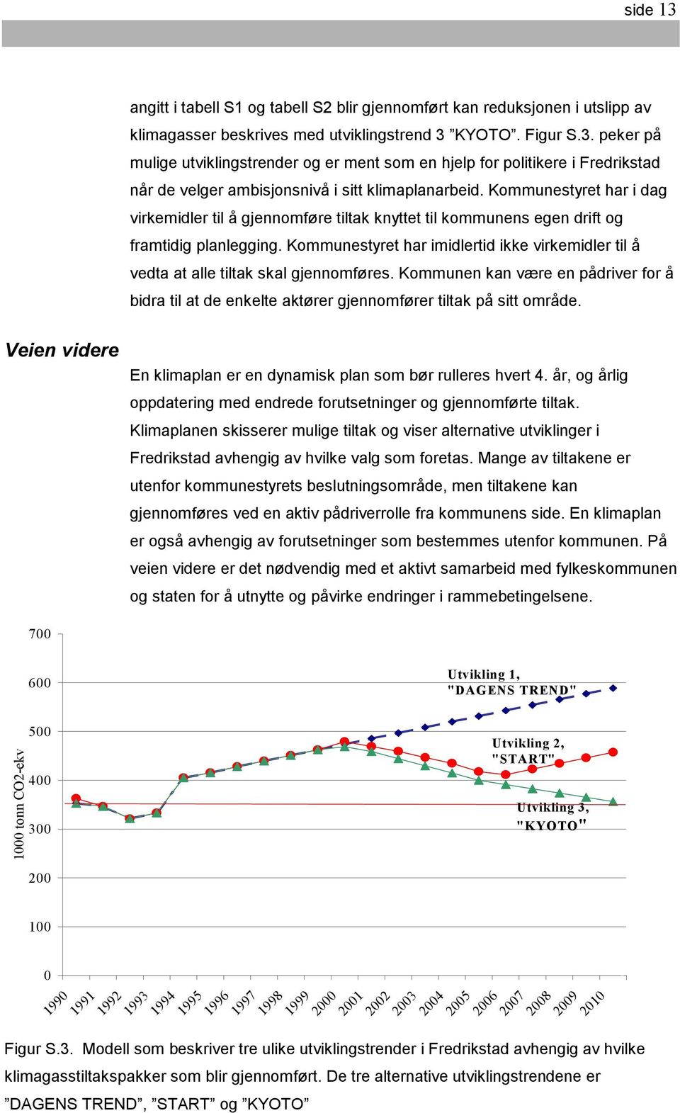 Kommunestyret har imidlertid ikke virkemidler til å vedta at alle tiltak skal gjennomføres. Kommunen kan være en pådriver for å bidra til at de enkelte aktører gjennomfører tiltak på sitt område.