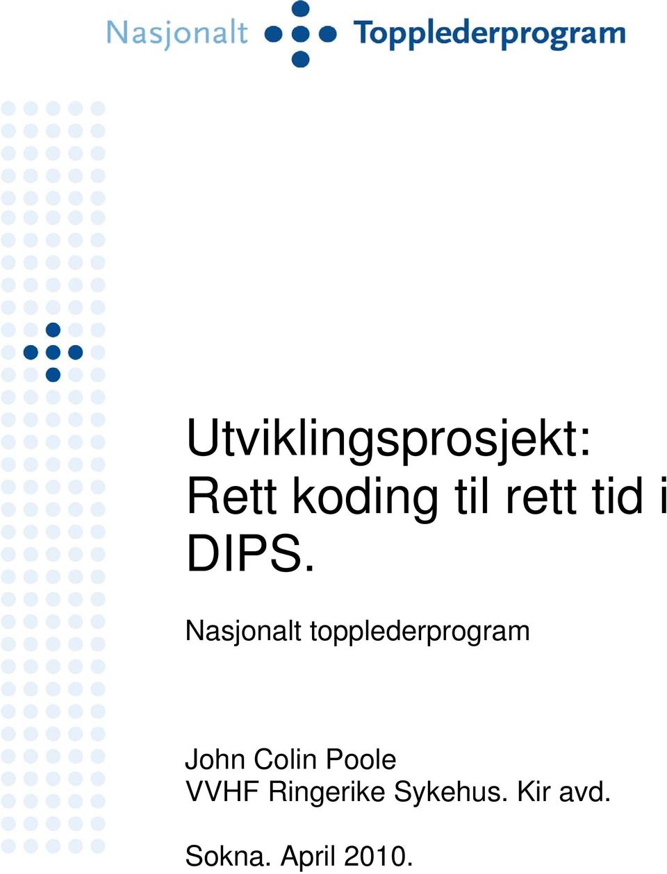 Nasjonalt topplederprogram John