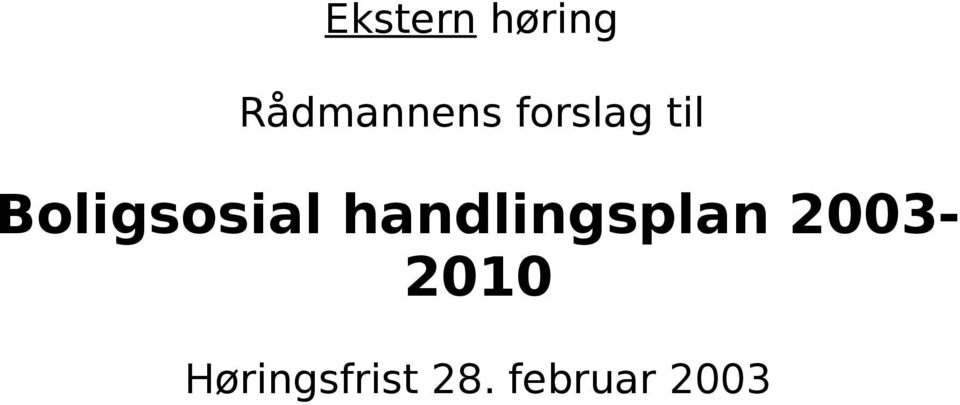 handlingsplan 2003-2010