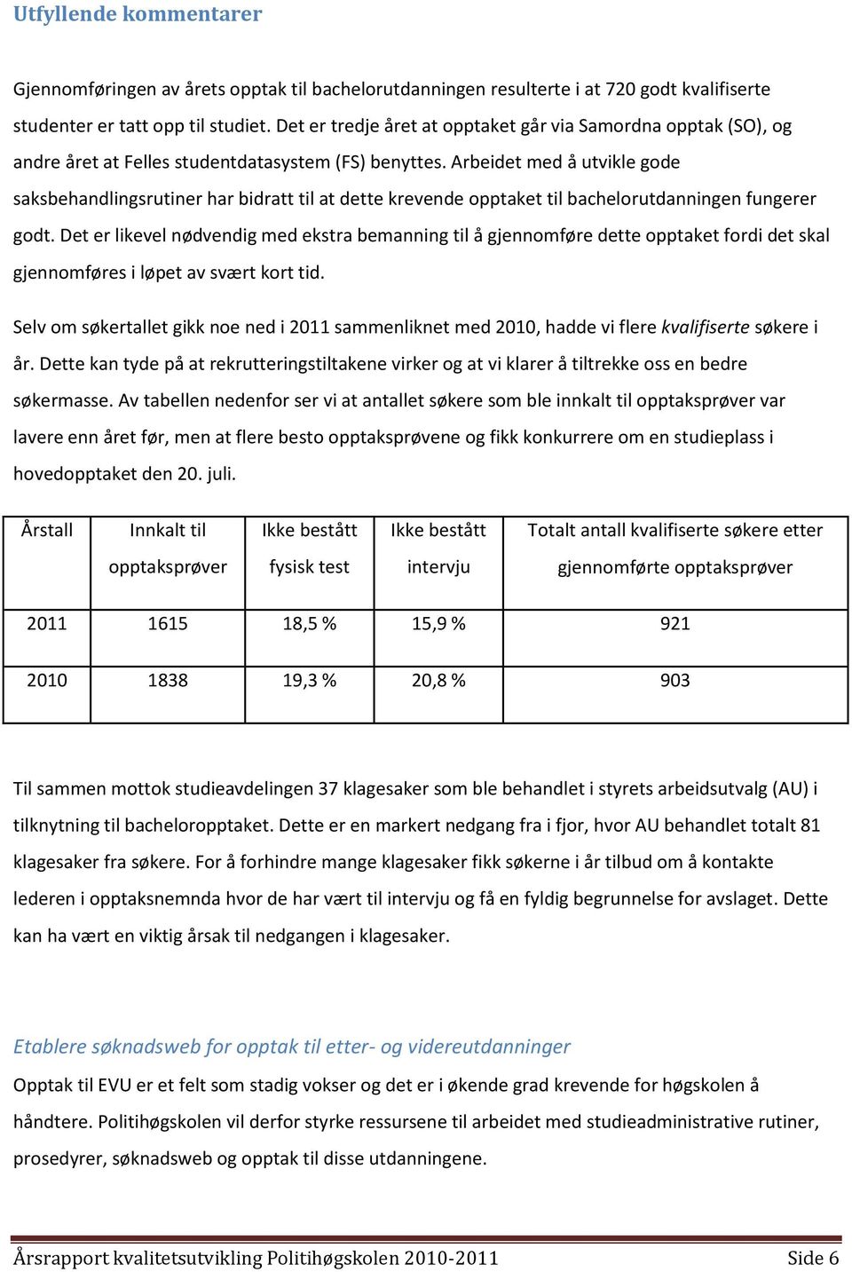 Arbeidet med å utvikle gode saksbehandlingsrutiner har bidratt til at dette krevende opptaket til bachelorutdanningen fungerer godt.