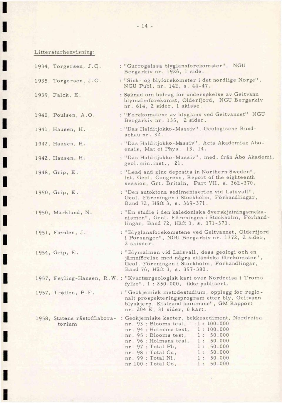 1942, 114u3en 194S, Gr:p, 1950, GrIp, 1950. Mo rkiunci. 1951, ENcrcien, J. 1954, Grip, E. Fcrykr.rnstyne av biyg1gns uy3. (.:44, ' INGU Ite rgsrkly nr. 135, 2 std, r.