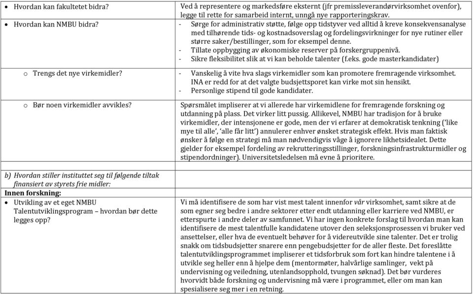 - Sørge for administrativ støtte, følge opp tidstyver ved alltid å kreve konsekvensanalyse med tilhørende tids- og kostnadsoverslag og fordelingsvirkninger for nye rutiner eller større