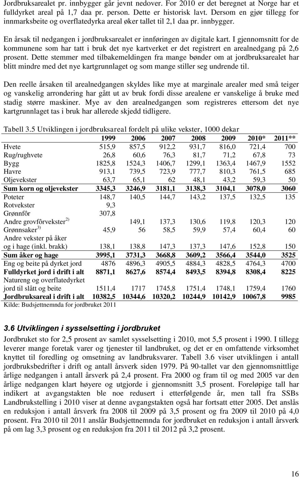 I gjennomsnitt for de kommunene som har tatt i bruk det nye kartverket er det registrert en arealnedgang på 2,6 prosent.