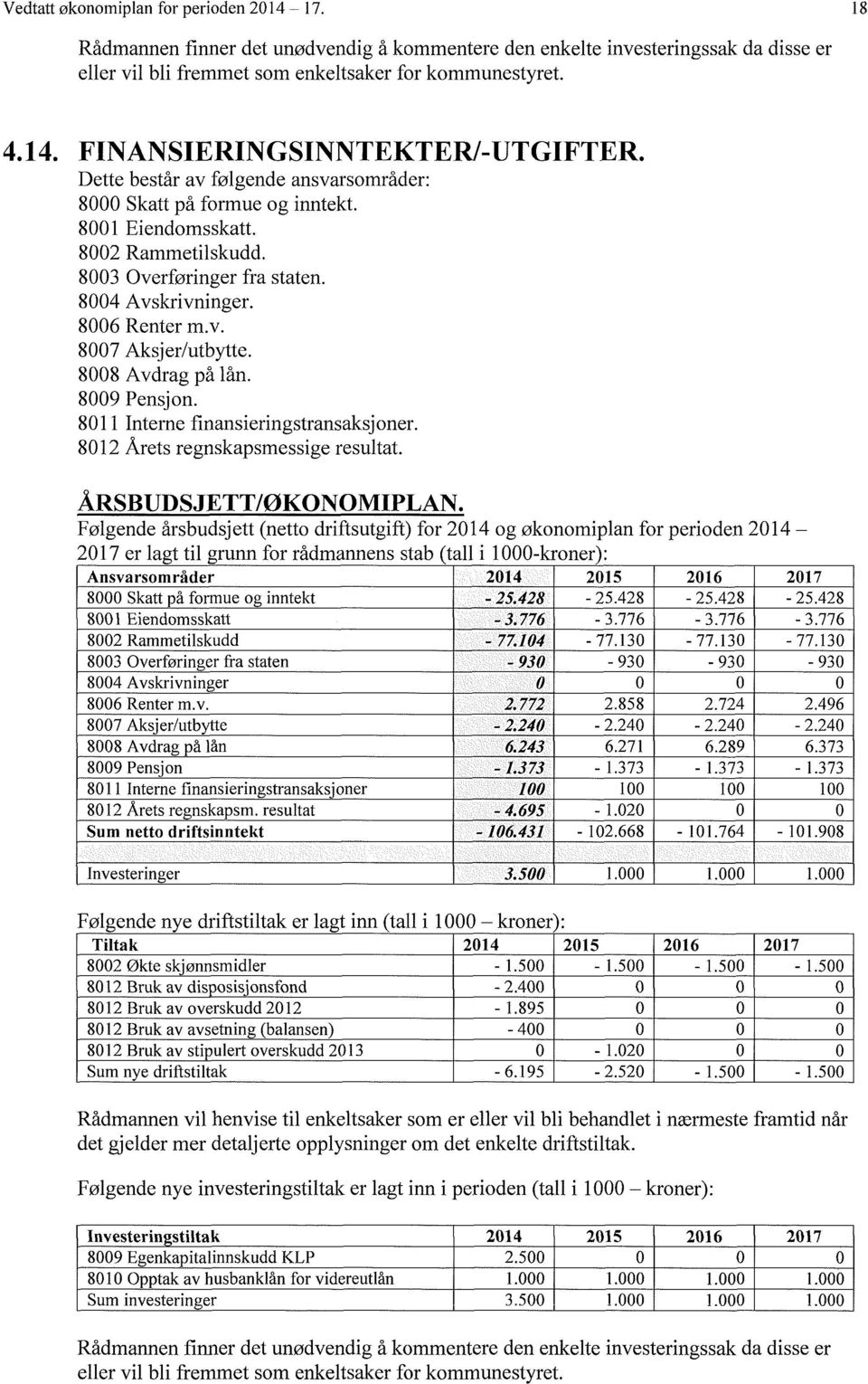 89Pensjon. 811Interne fmansieringstransaksjoner. 812 Årets regnskapsmessige resultat.