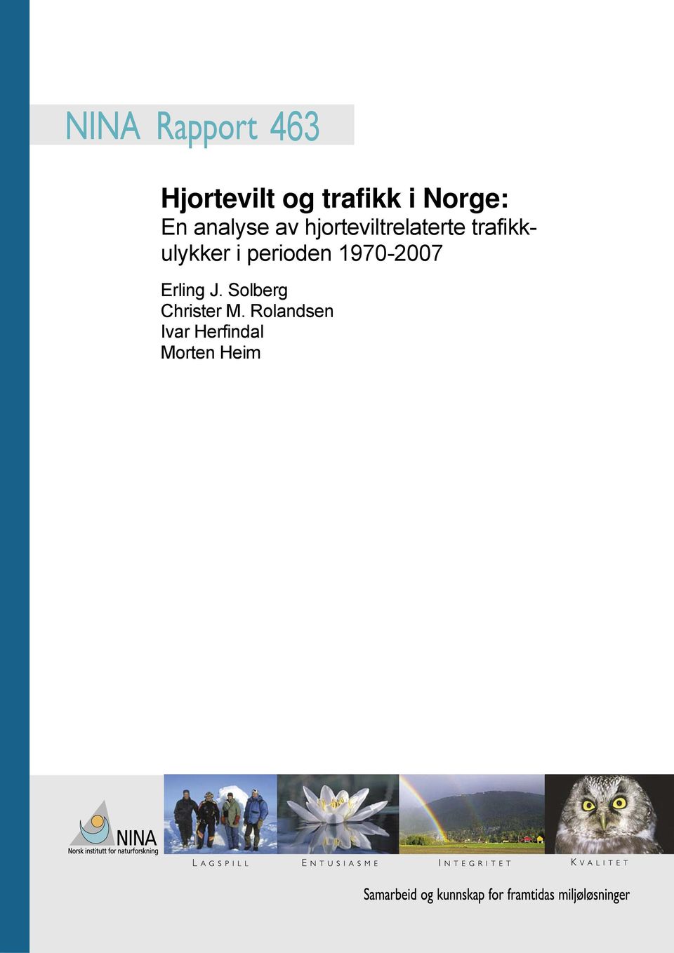 trafikkulykker i perioden 1970-2007 Erling