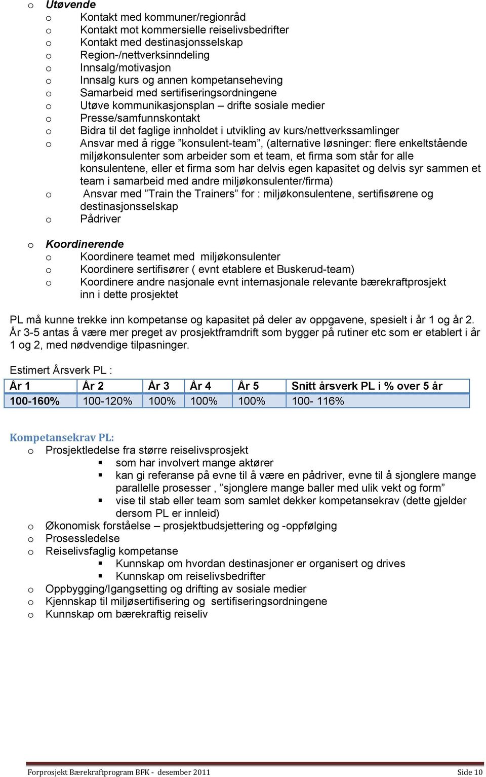 kurs/nettverkssamlinger o Ansvar med å rigge konsulent-team, (alternative løsninger: flere enkeltstående miljøkonsulenter som arbeider som et team, et firma som står for alle konsulentene, eller et