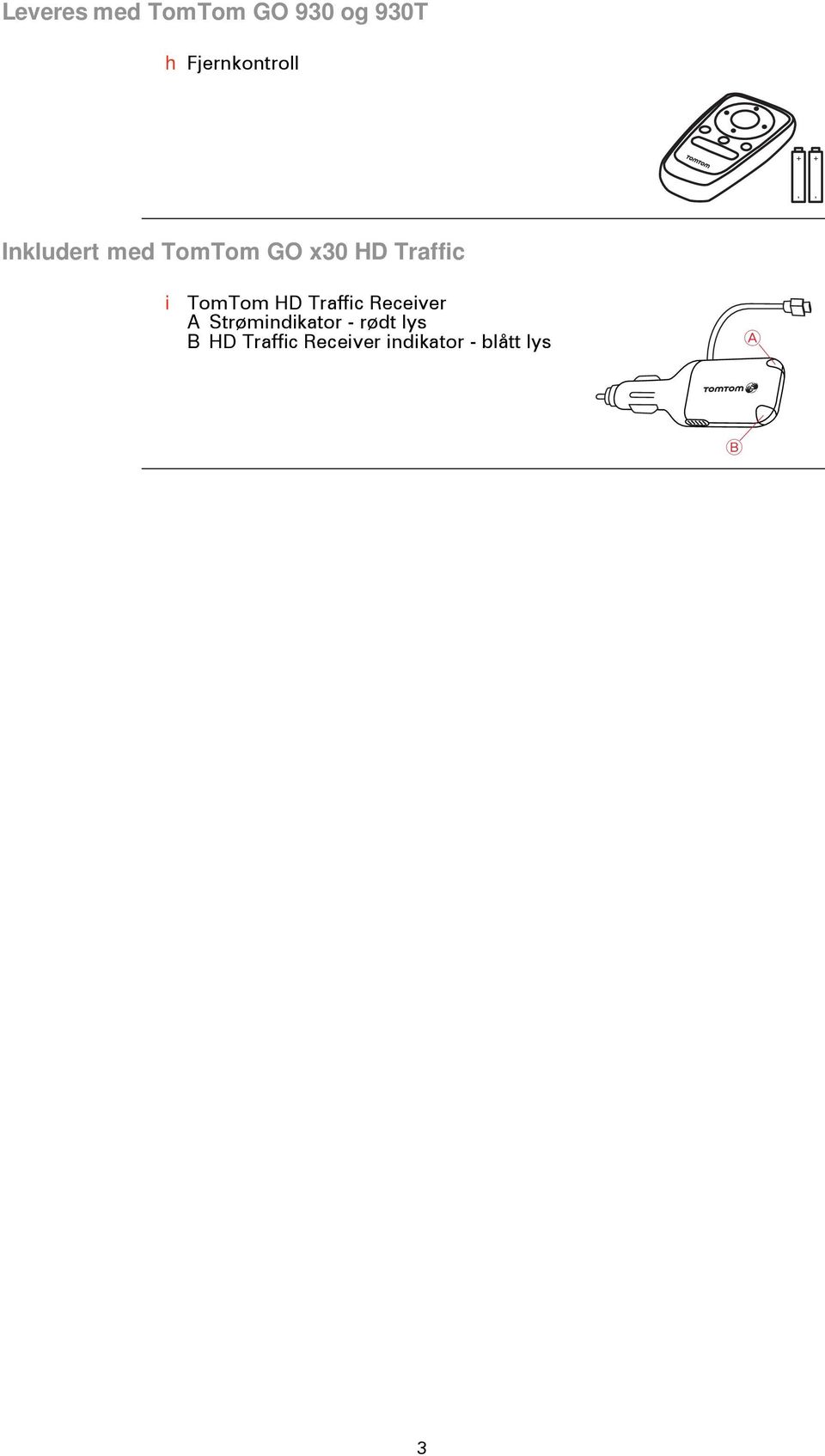 Traffic i TomTom HD Traffic Receiver A