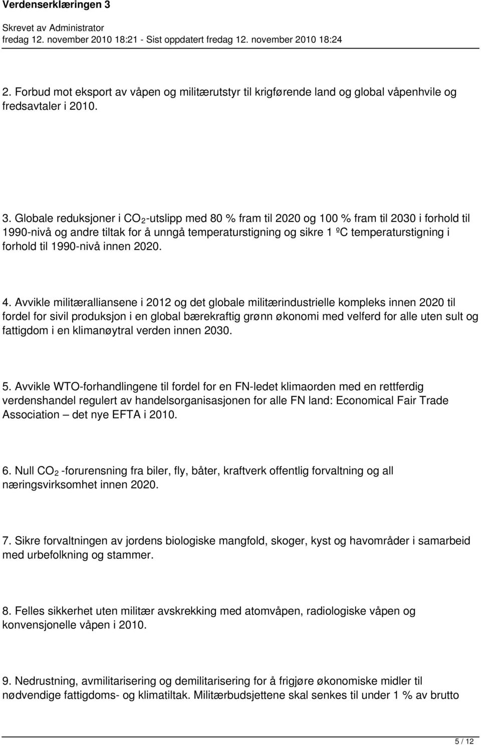 1990-nivå innen 2020. 4.