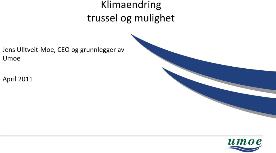 Ulltveit-Moe, CEO og