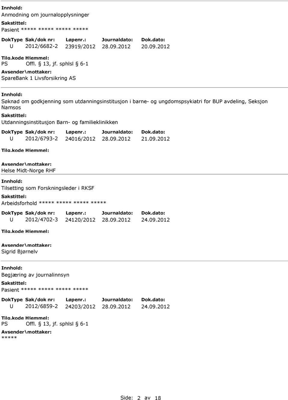 familieklinikken 2012/6793-2 24016/2012 21.09.