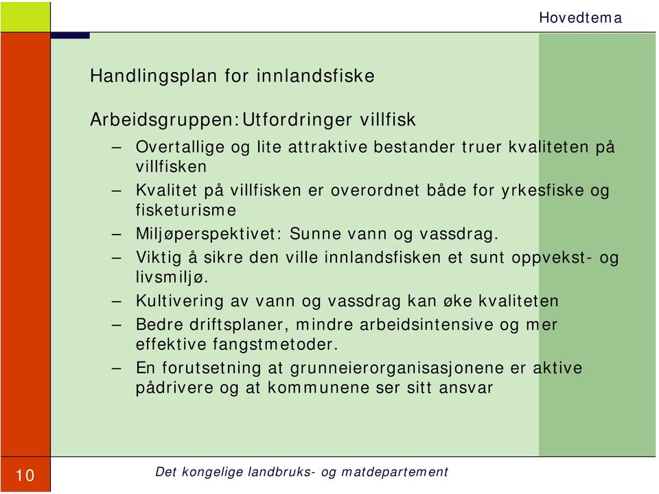 Viktig å sikre den ville innlandsfisken et sunt oppvekst- og livsmiljø.