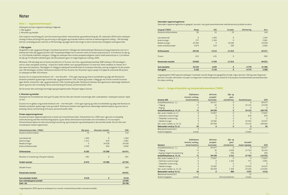 september 2004 endret selskapet strategi til fokus på leting etter og utvinning av olje og gass og mineraler/malmer ved bruk av elektromagnetisk måling EM-teknologi.