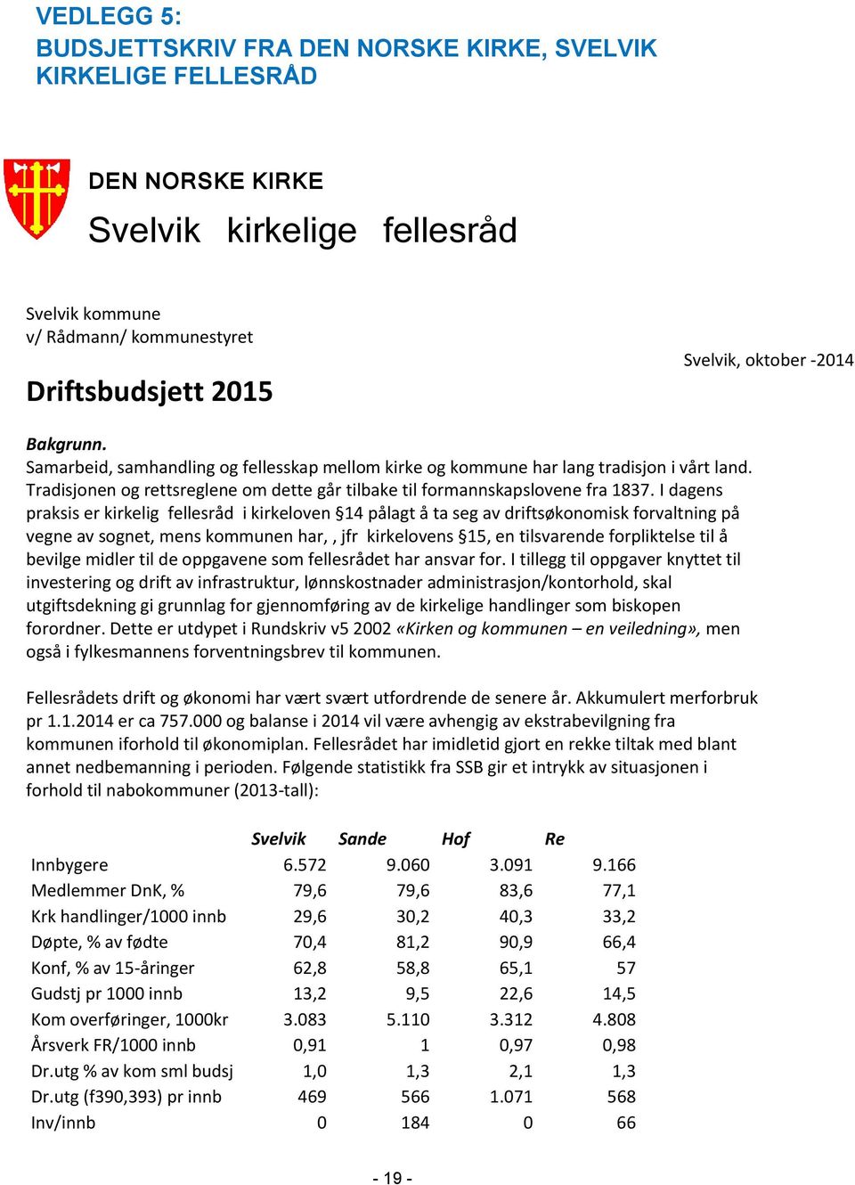 I dagens praksis er kirkelig fellesråd i kirkeloven 14 pålagt å ta seg av driftsøkonomisk forvaltning på vegne av sognet, mens kommunen har,, jfr kirkelovens 15, en tilsvarende forpliktelse til å