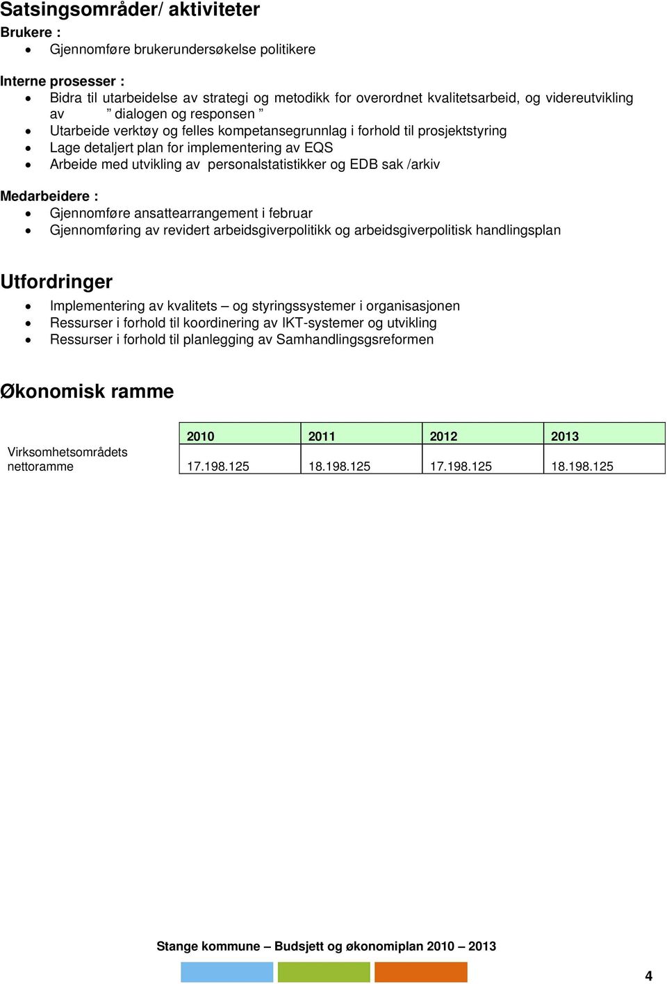 EDB sak /arkiv Medarbeidere : Gjennomføre ansattearrangement i februar Gjennomføring av revidert arbeidsgiverpolitikk og arbeidsgiverpolitisk handlingsplan Utfordringer Implementering av kvalitets og