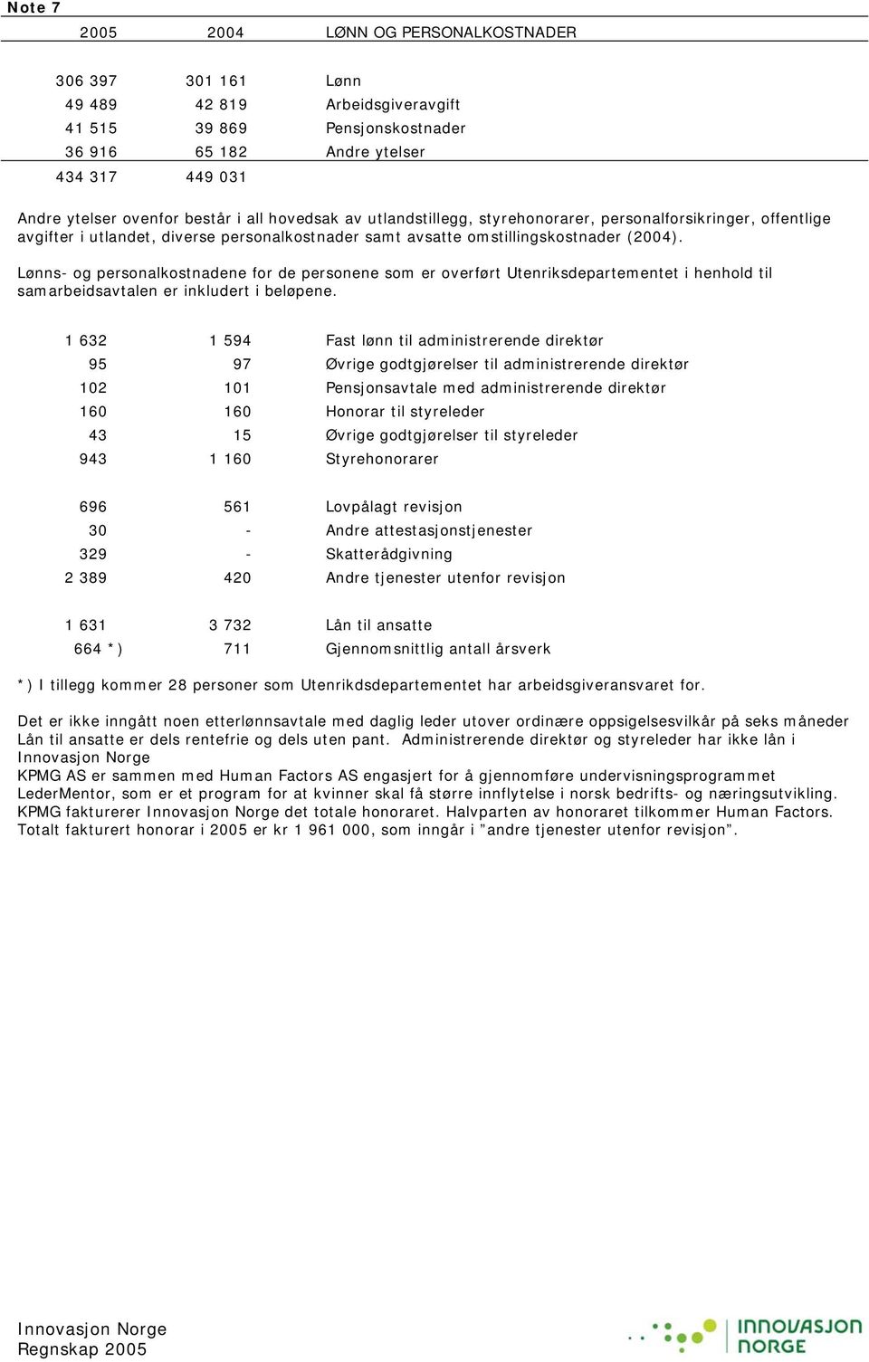 Lønns- og personalkostnadene for de personene som er overført Utenriksdepartementet i henhold til samarbeidsavtalen er inkludert i beløpene.