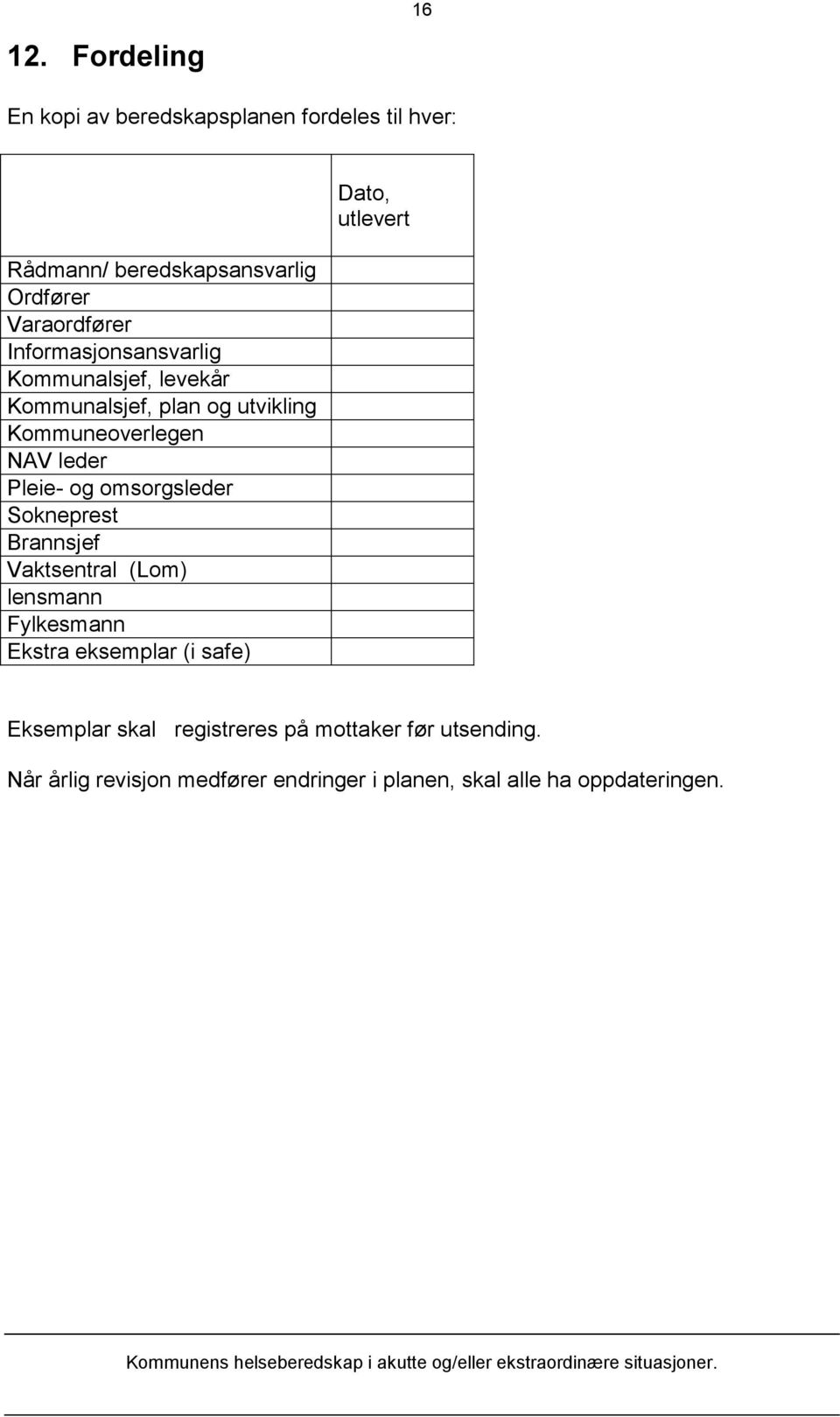 Informasjonsansvarlig Kommunalsjef, levekår Kommunalsjef, plan og utvikling Kommuneoverlegen NAV leder Pleie- og