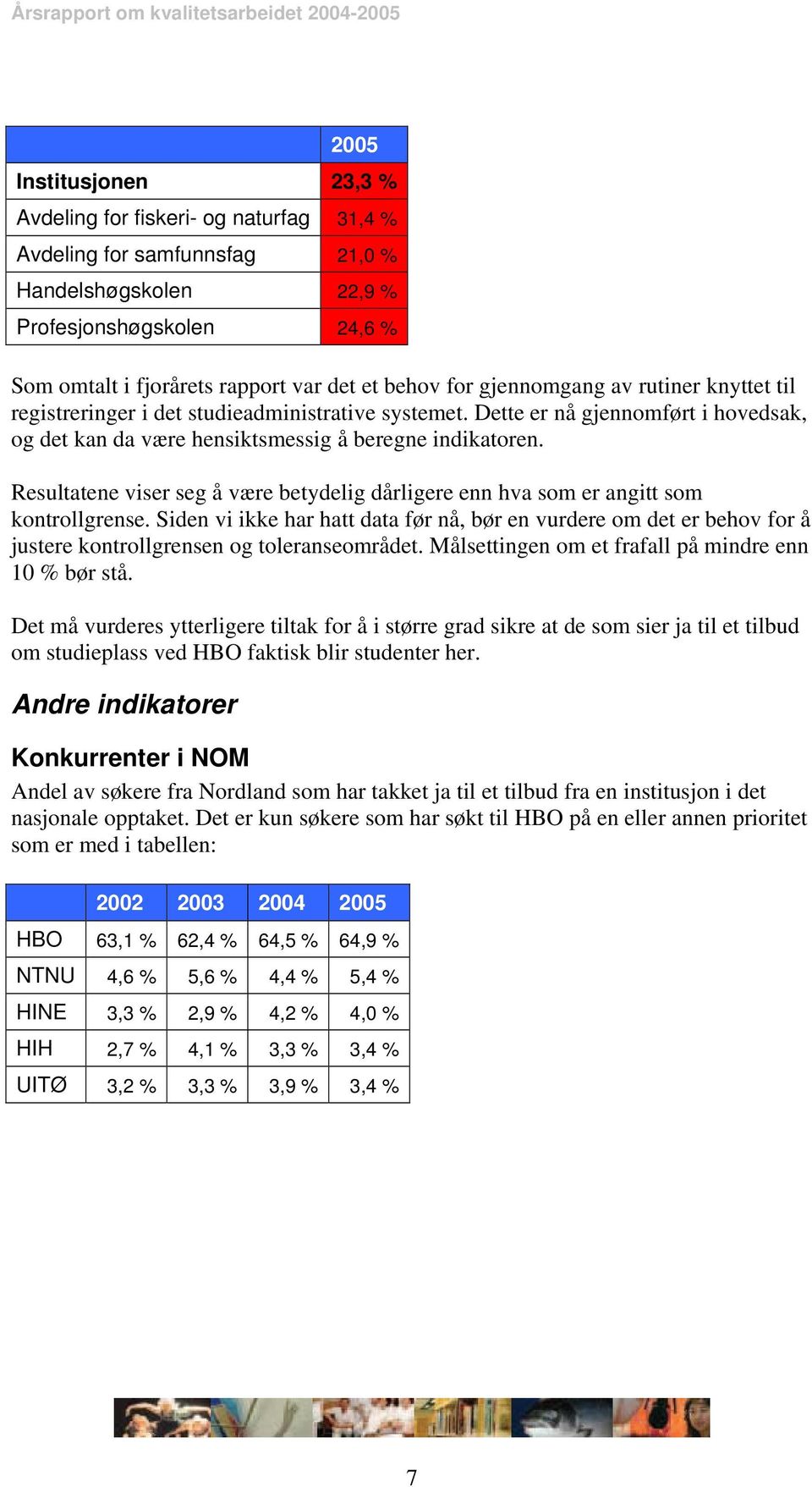 Resultatene viser seg å være betydelig dårligere enn hva som er angitt som kontrollgrense.