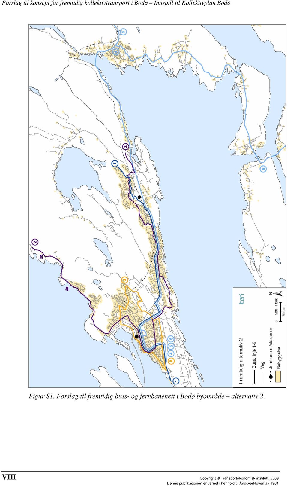 Forslag til fremtidig buss- og jernbanenett i Bodø
