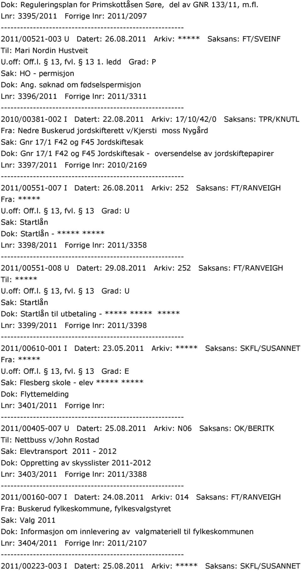 2011 Arkiv: 17/10/42/0 Saksans: TPR/KNUTL Fra: Nedre Buskerud jordskifterett v/kjersti moss Nygård Sak: Gnr 17/1 F42 og F45 Jordskiftesak Dok: Gnr 17/1 F42 og F45 Jordskiftesak - oversendelse av