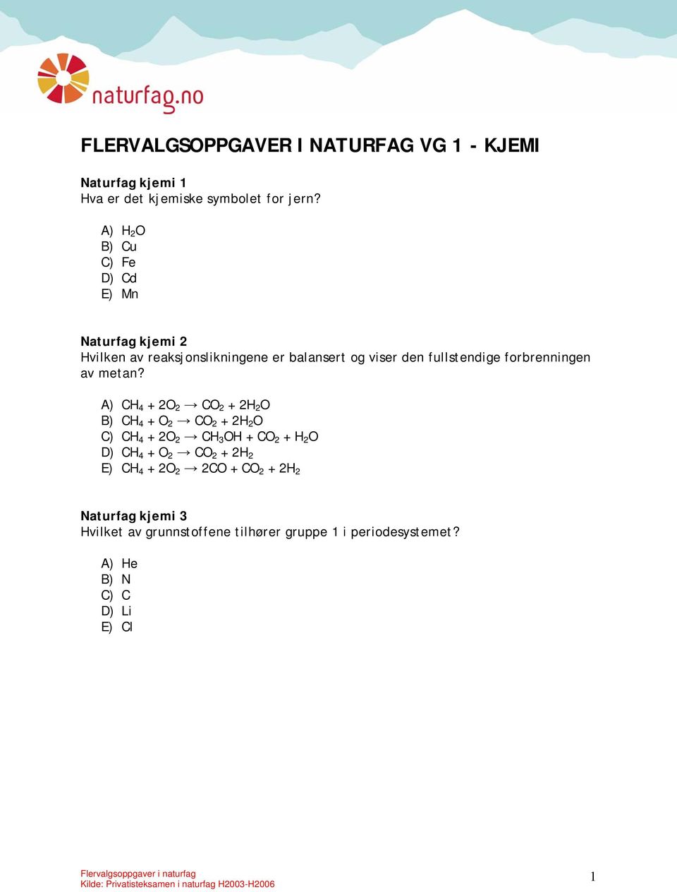 forbrenningen av metan?