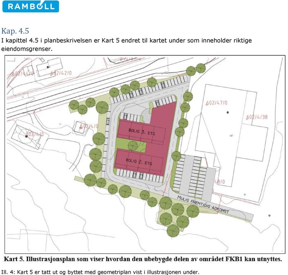 under som inneholder riktige eiendomsgrenser. Ill.