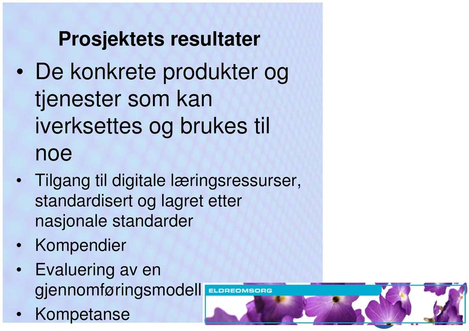 læringsressurser, standardisert og lagret etter nasjonale