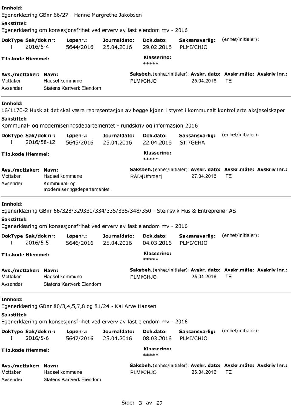 moderniseringsdepartementet - rundskriv og informasjon 2016 2016/58-12 5645/2016 22.04.