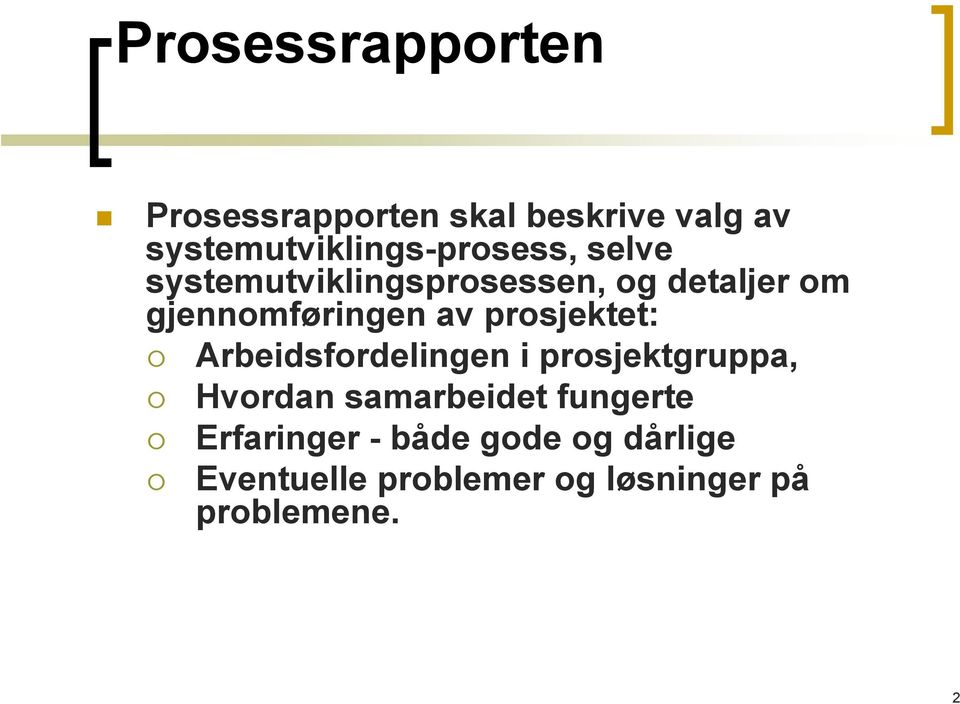 gjennomføringen av prosjektet: Arbeidsfordelingen i prosjektgruppa, Hvordan