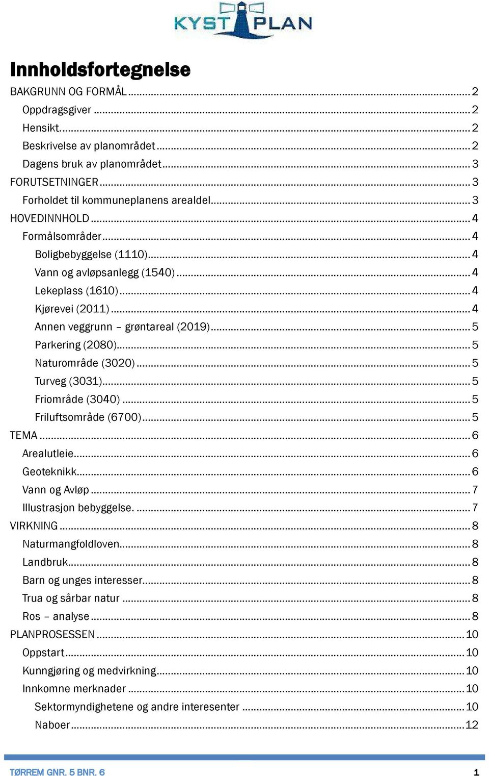 ..5 Naturområde (3020)...5 Turveg (3031)...5 Friområde (3040)...5 Friluftsområde (6700)...5 TEMA...6 Arealutleie...6 Geoteknikk...6 Vann og Avløp...7 Illustrasjon bebyggelse....7 VIRKNING.