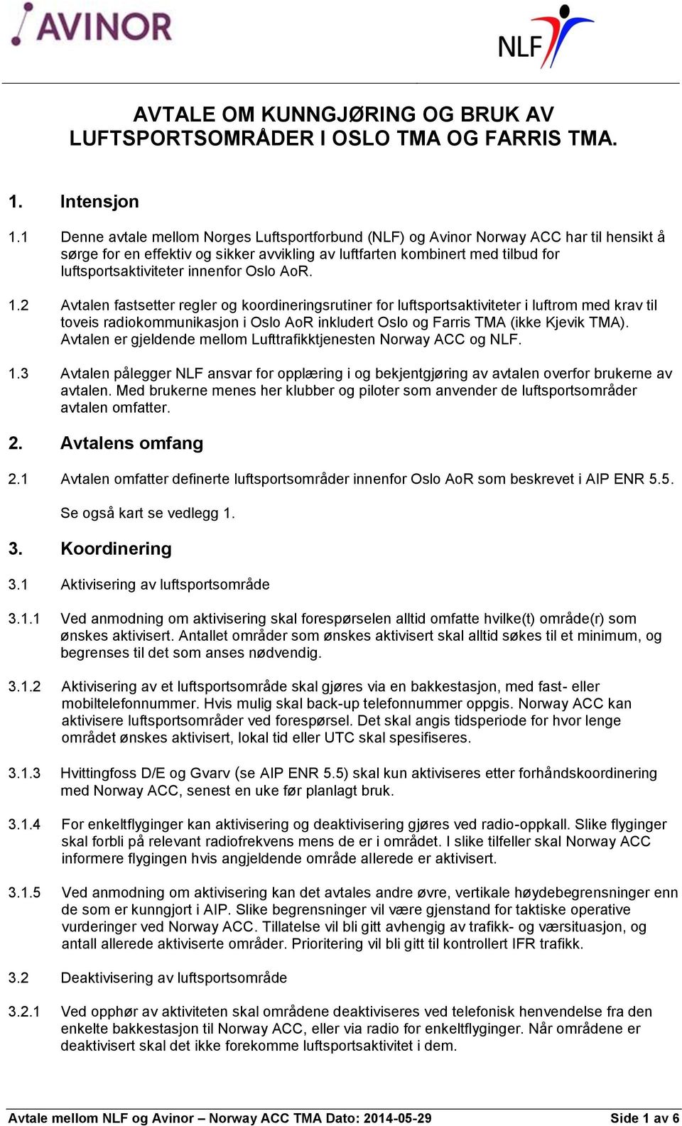 innenfor Oslo AoR. 1.